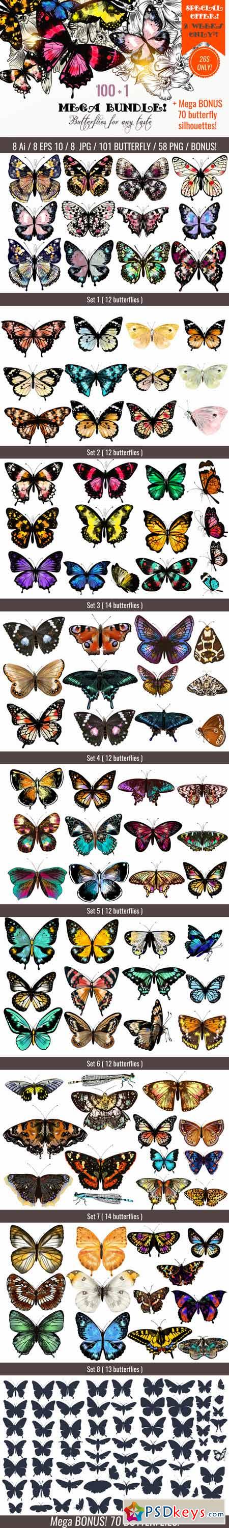 101 very bright butterfly mega bundl 404434