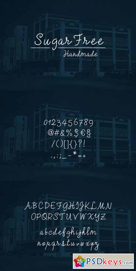 SugarFree Handmade typeface 83619