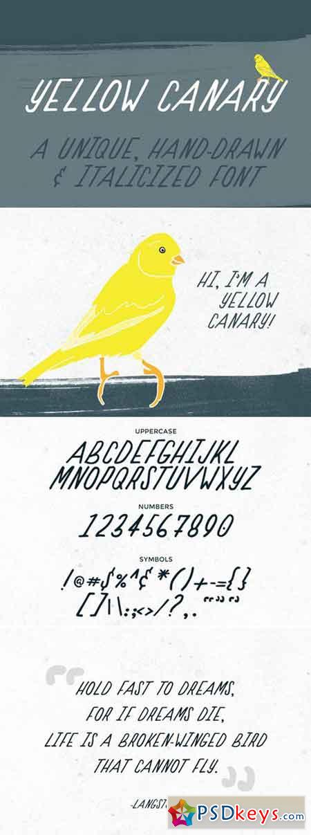 Yellow Canary Font 419961