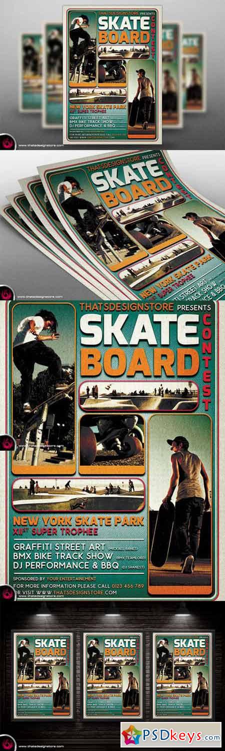 Skating Competition Flyer Template 313802
