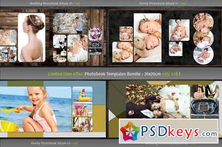 4x Photobook Templates Bundle