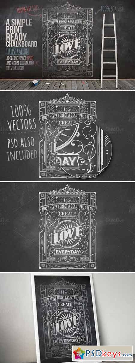 Typography Chalkboard Print 3 424989