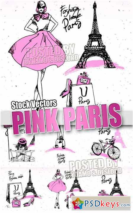 Pink Paris - Stock Vectors
