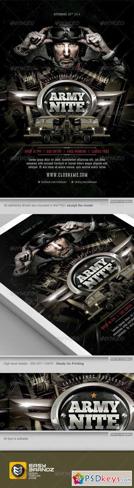 Army Nite Flyer Template 7476586