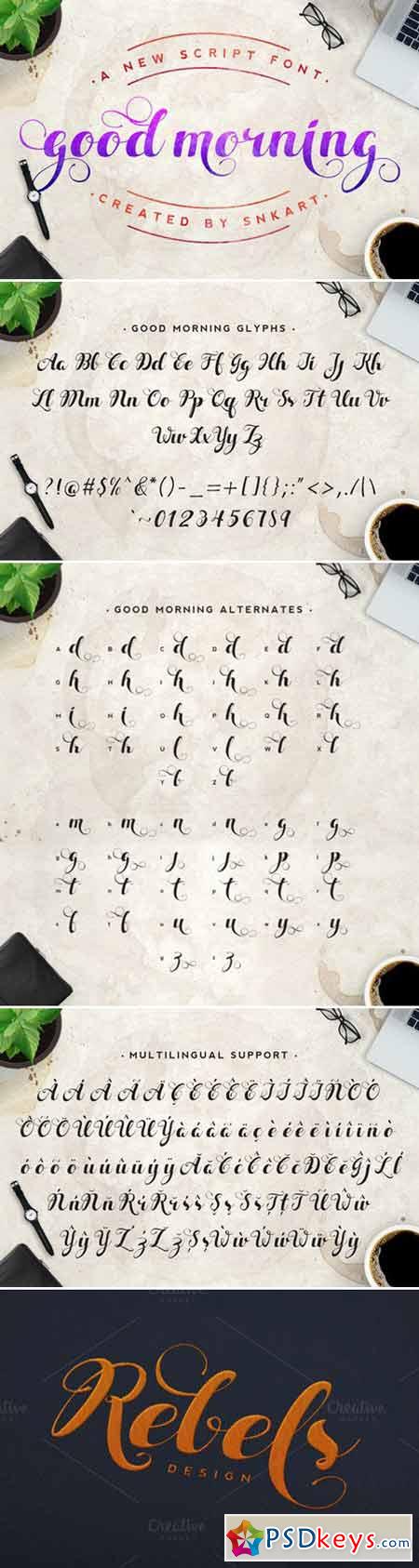 Good Morning Script Fonts 427527