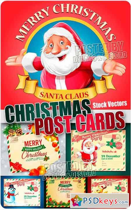 Christmas Post Cards 2 - Stock Vectors
