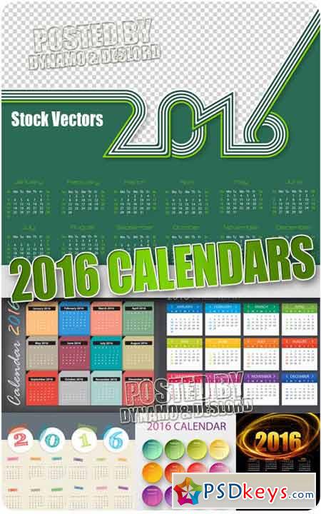 2016 calendars 4 - Stock Vectors