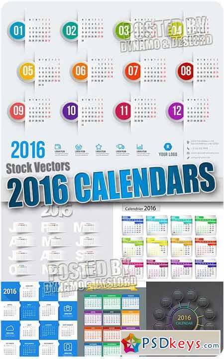 2016 calendars 5 - Stock Vectors
