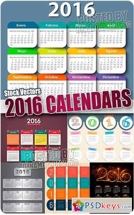 2016 calendars 6 - Stock Vectors