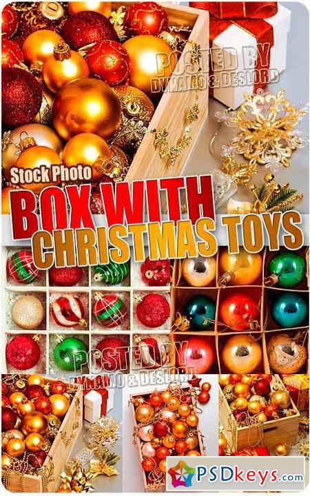 Box with xmas toys - UHQ Stock Photo