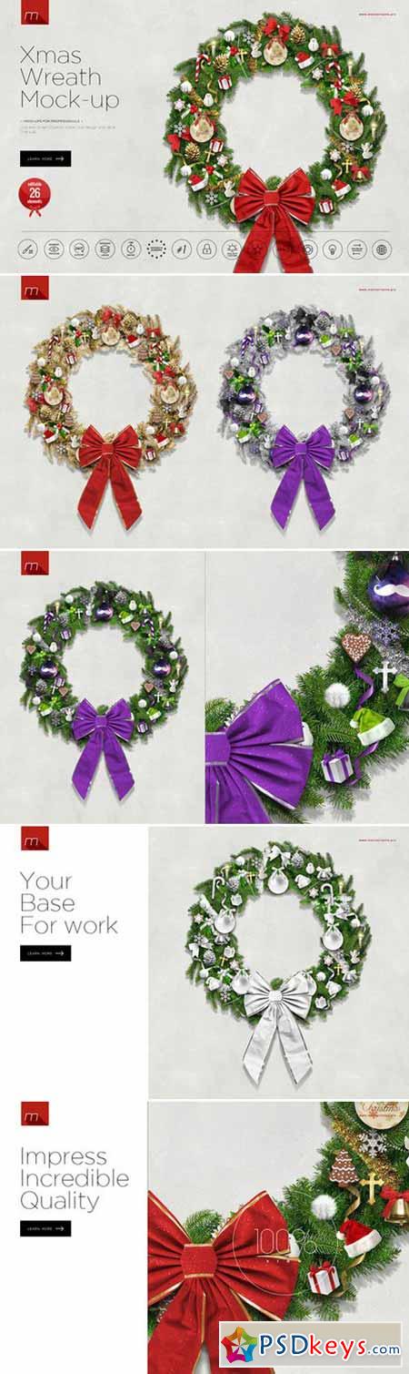 Christmas Wreath Creator Mock-up 433105