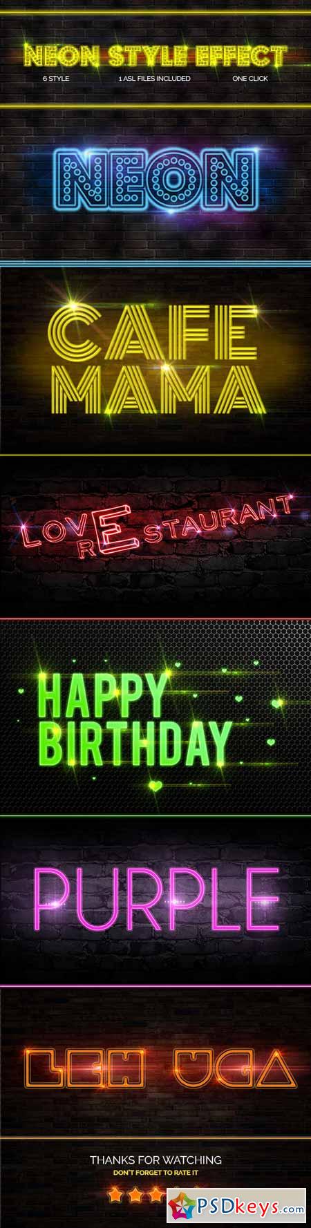 Neon Style Text Effect 13561747