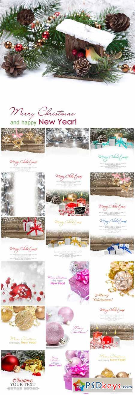 2016 Merry Christmas, new year, winter backgrounds
