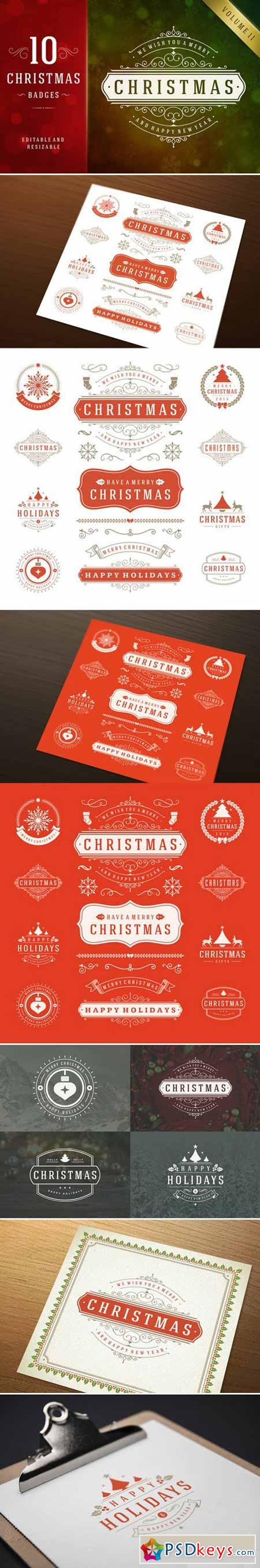 10 Christmas labels and badges 431297