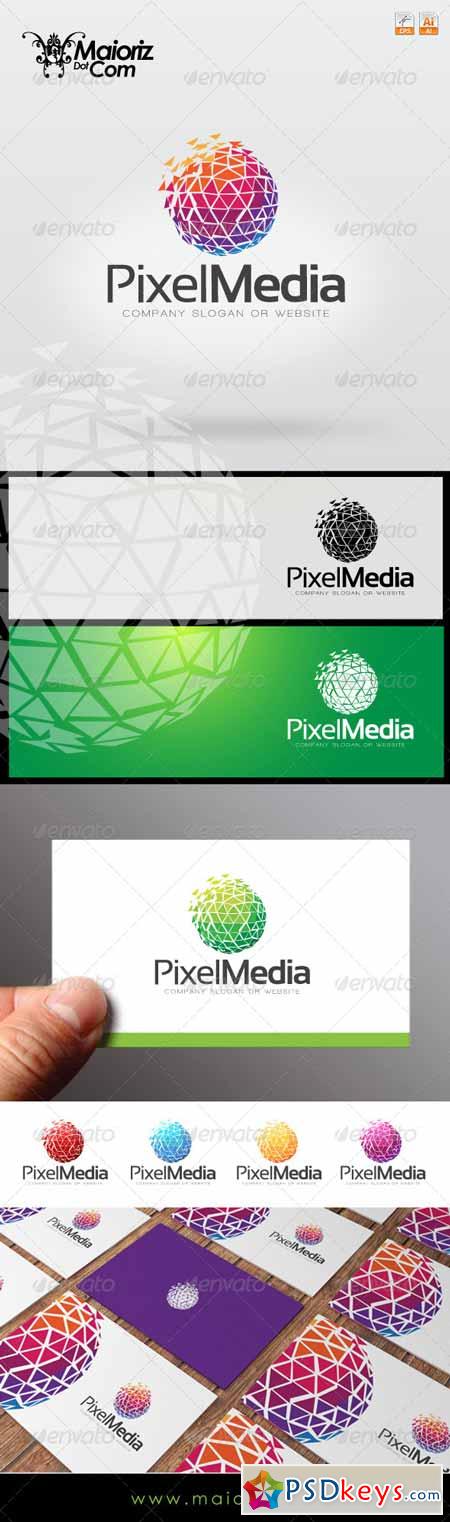 Pixel Media Logo Template 7771549