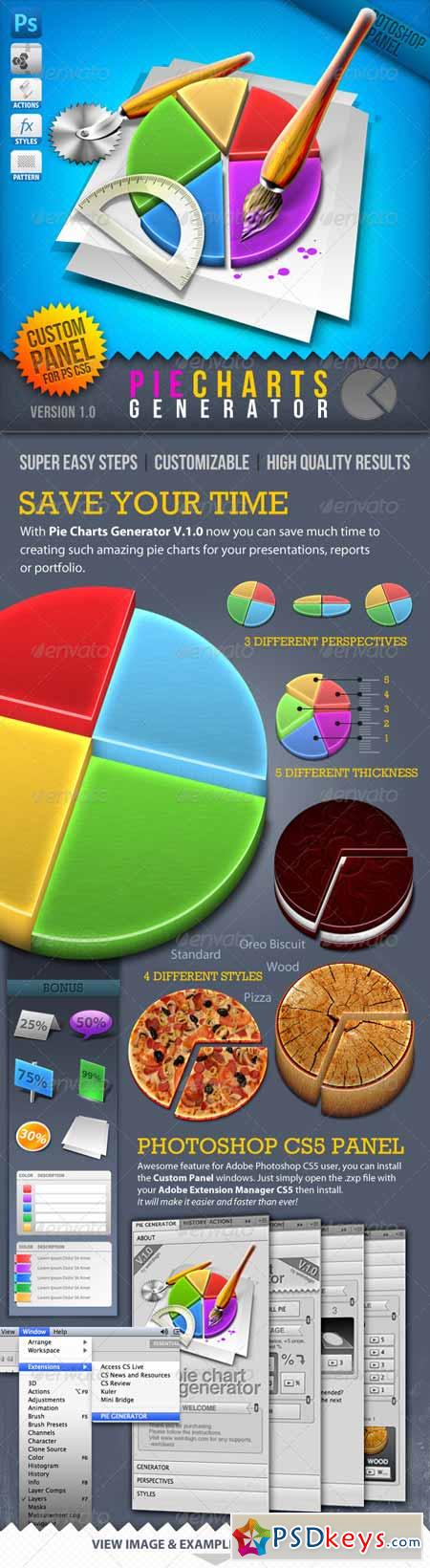 Infographic Tool Series 3D Pie Charts Generator 888921