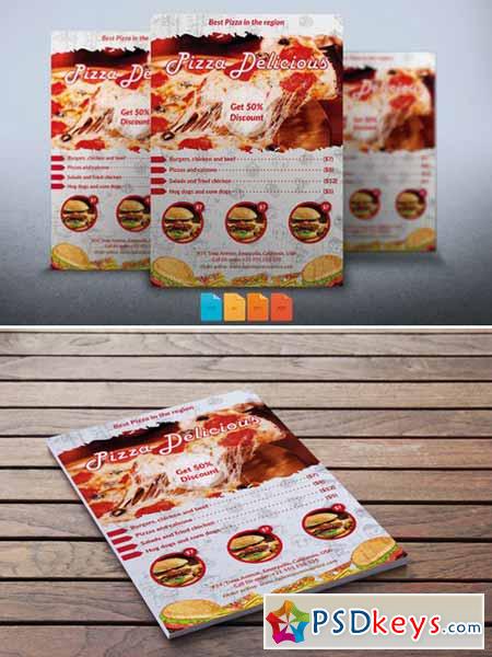 Flyer Pizza Delicious 434645
