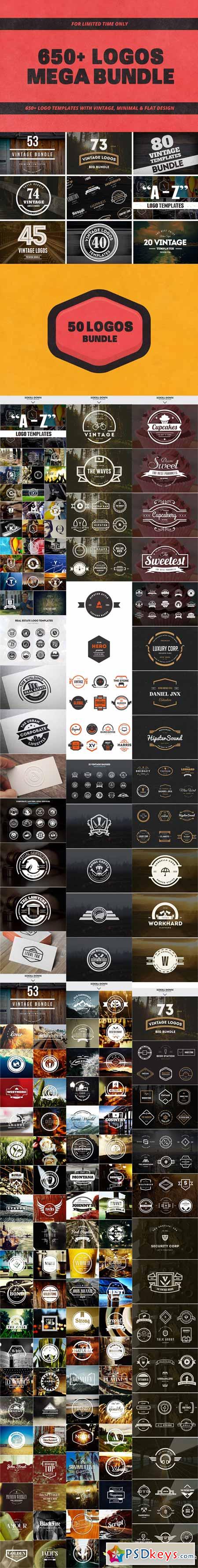 MEGA BUNDLE 650+ Logos and Badges 426253