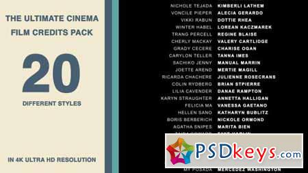 20 Cinema Film Credits Pack - After Effects Projects