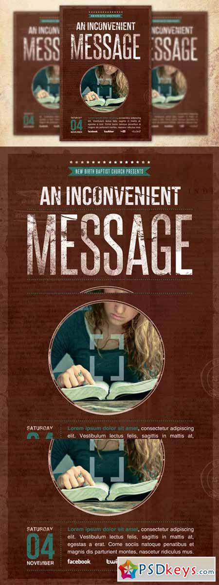 An Inconvenient Message Church Flyer 79200
