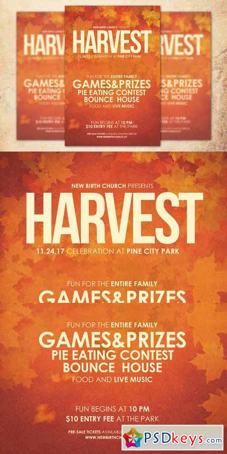 Harvest Celebration Church Flyer 81353