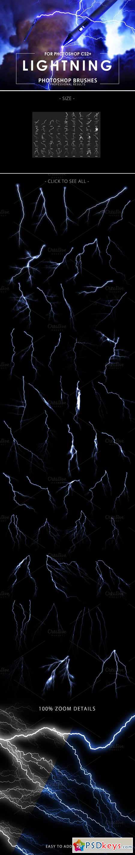 Lightning Photoshop Brushes 437546