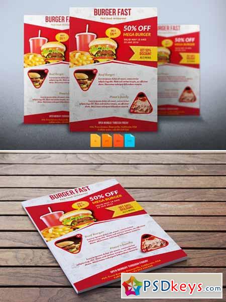 Flyer Burger Fast 438690