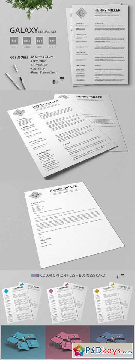 The Galaxy - Resume CV Set 329403