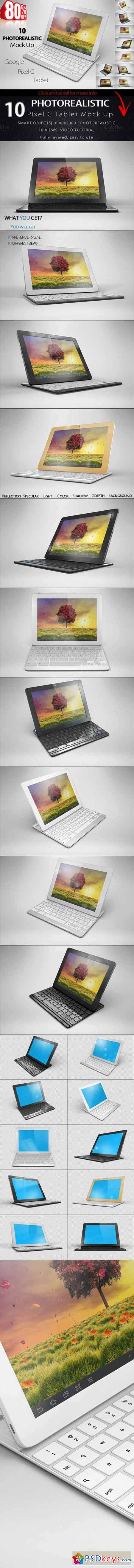 BUNDLE Google Pixel C Tablet Mock Up 437322