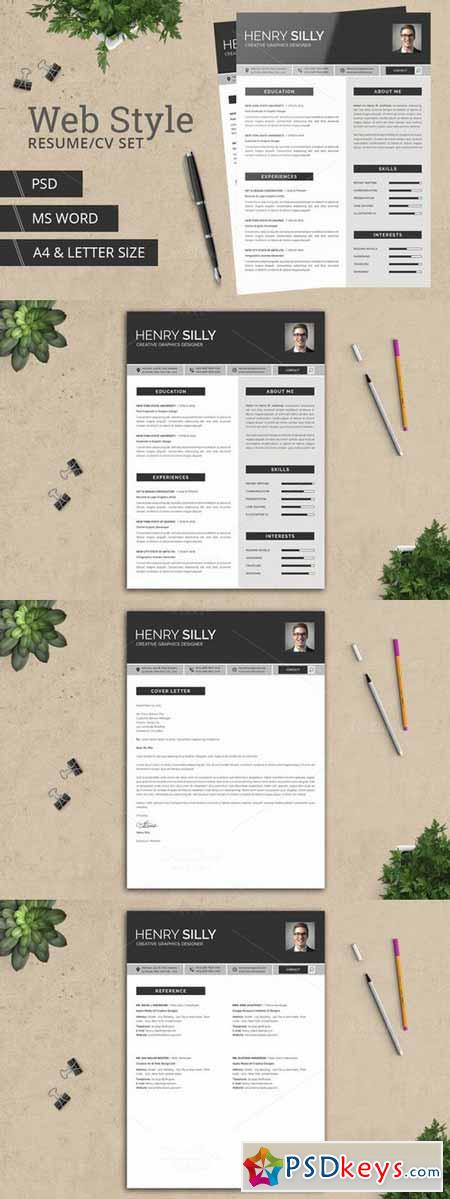 Web Style Resume CV - With MS Word 332264