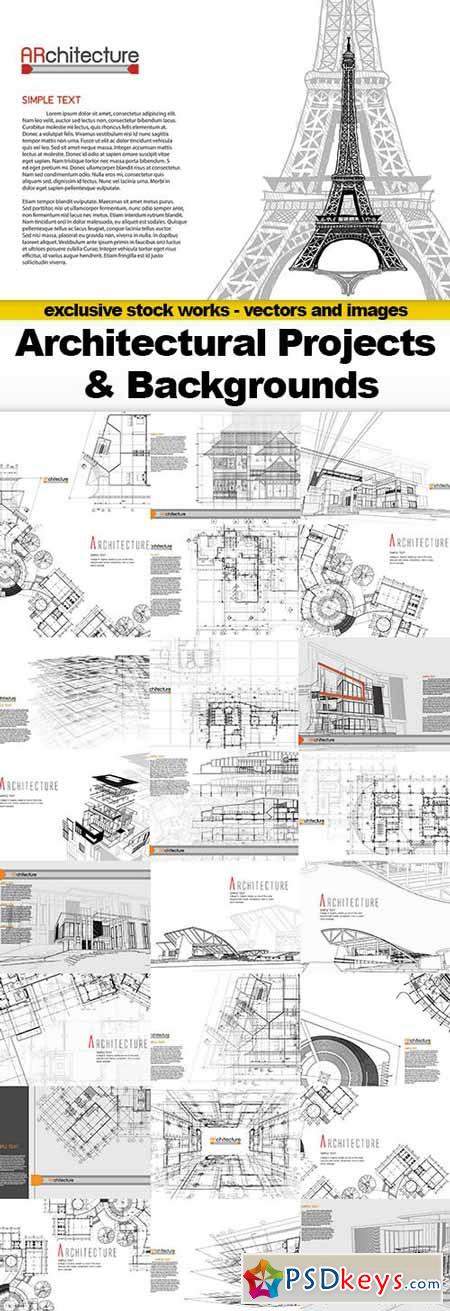 Architectural Projects & Backgrounds - 25x EPS