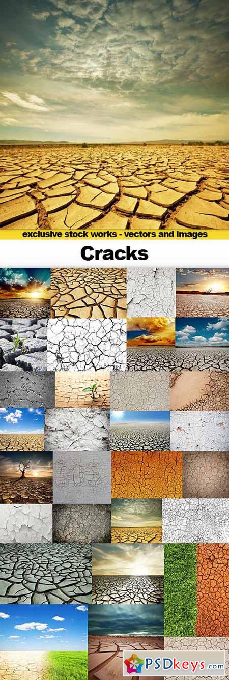 Cracks - Backgrounds and Textures, 30x UHQ JPEG