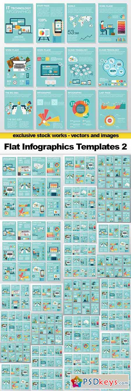Flat Infographics Templates 2 - 25x EPS
