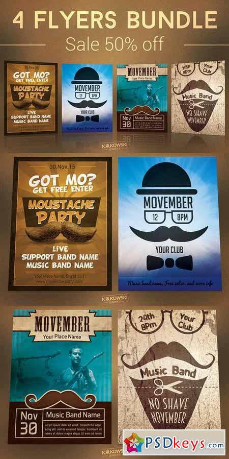 Movember Flyers Bundle 438178