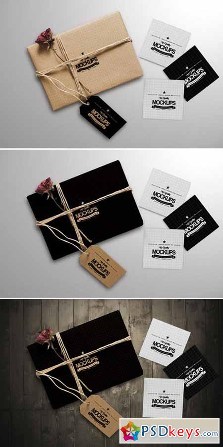 Box And Square Business card Mockup 405988