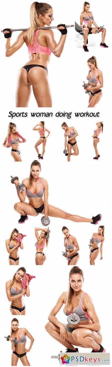 Sexy woman doing workout