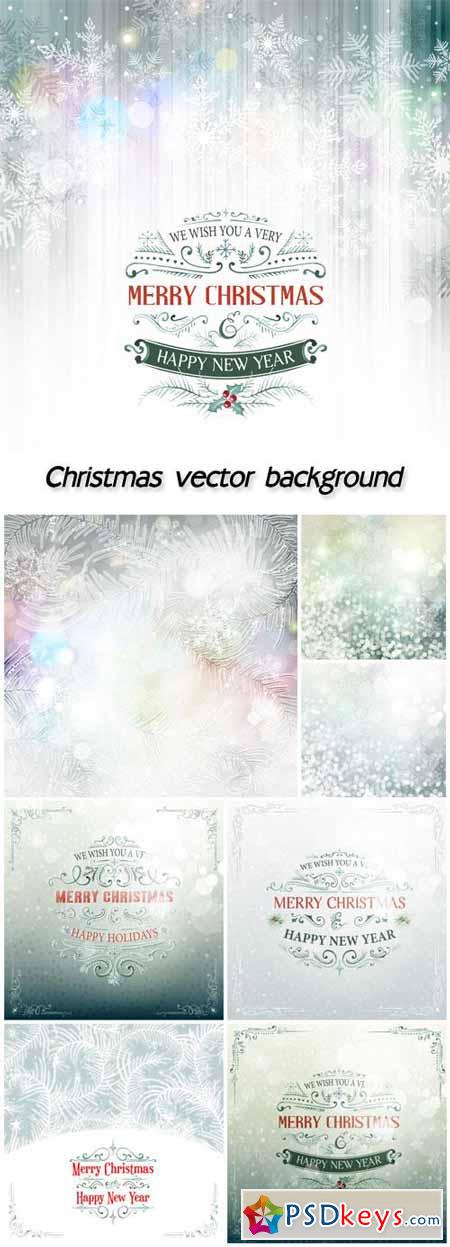 Christmas background with snowflakes and icy patterns