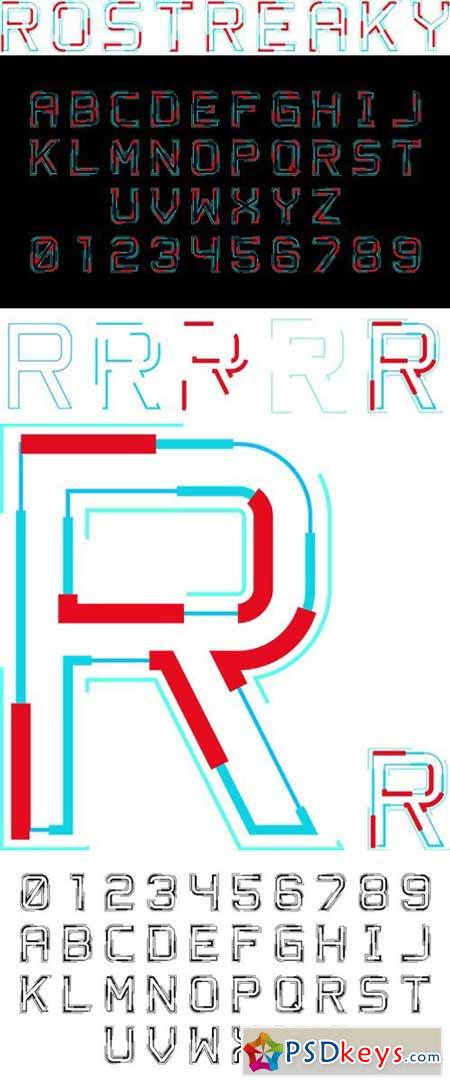 Rostreaky - Hi-Tech Display Typeface