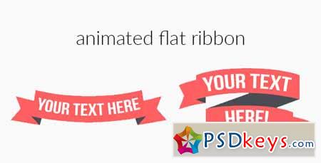 Animated Flat Ribbon - After Effects Projects