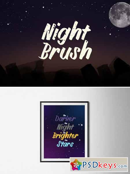 Nightbrush Display Font 450003