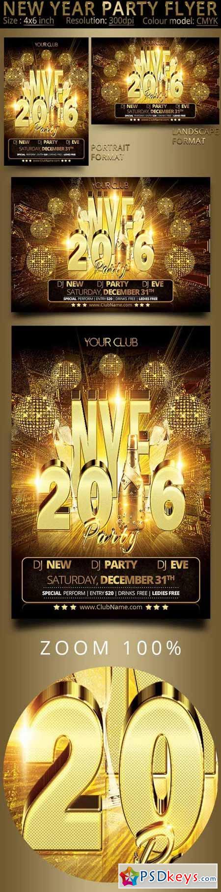 New Year Party Flyer 449602