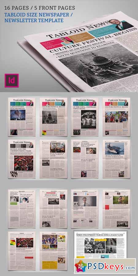 Newsletter Newspaper Template 450450