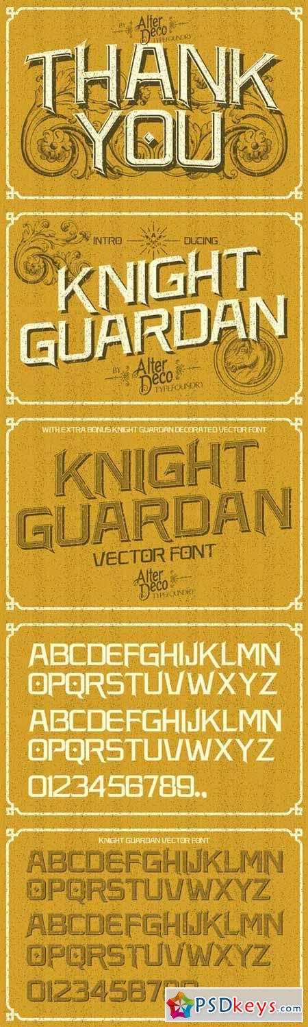 Knight Guardan font + BONUS 19677