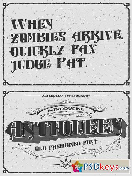Antiqueen typeface 56120
