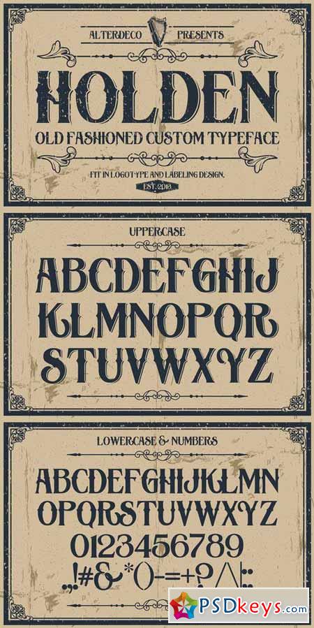 Holden typeface 13678