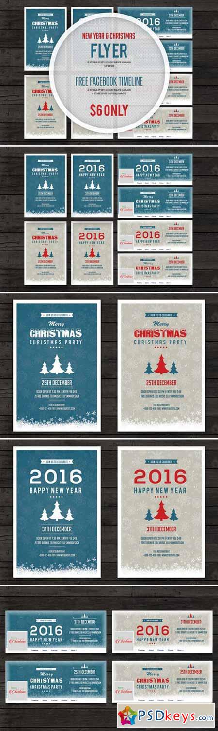 New Year 2016 & Christmas Flyer 442370