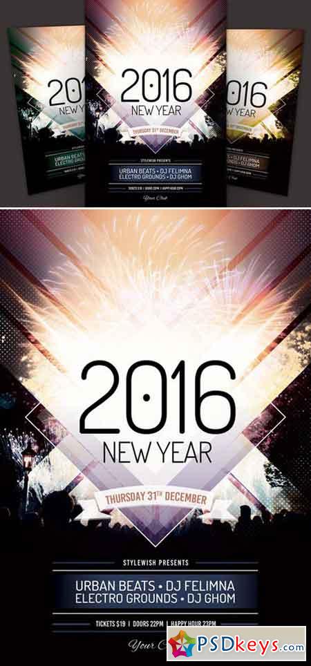 New Year Flyer Template 427528