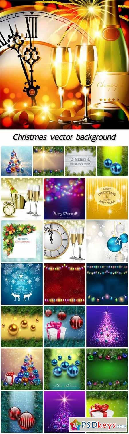 Christmas, New Year, vector holiday backgrounds
