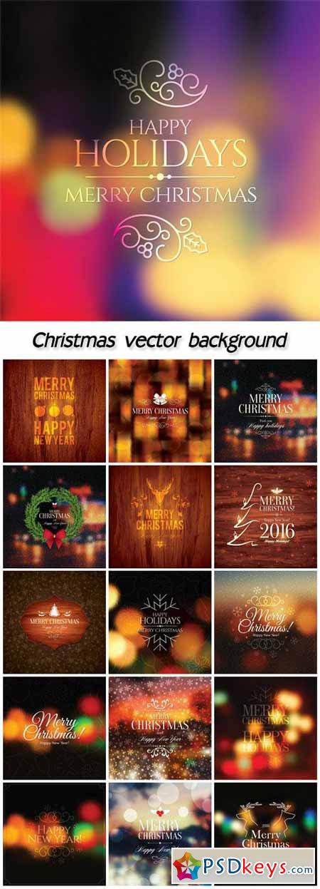 Vector Christmas 2016, holiday backgrounds with inscriptions