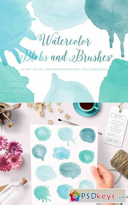 Watercolor Photoshop Brushes Blobs 454748